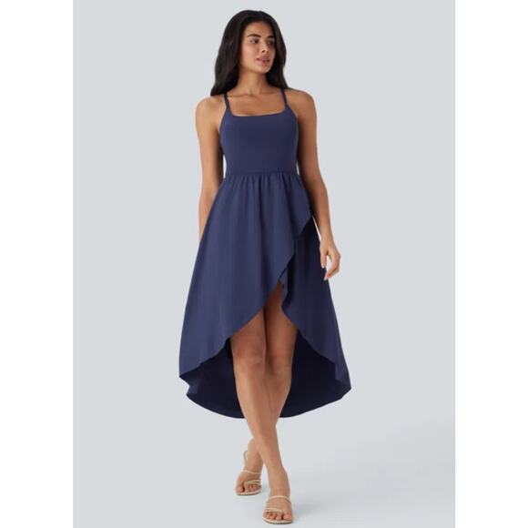 HALARA Navy Blue Midi Dress - Picture 1 of 6